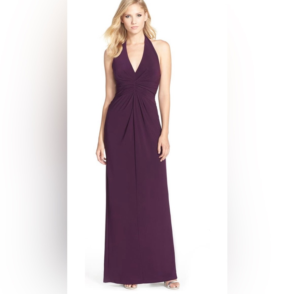 Adrianna Papell Halter Jersey Gown Size 16